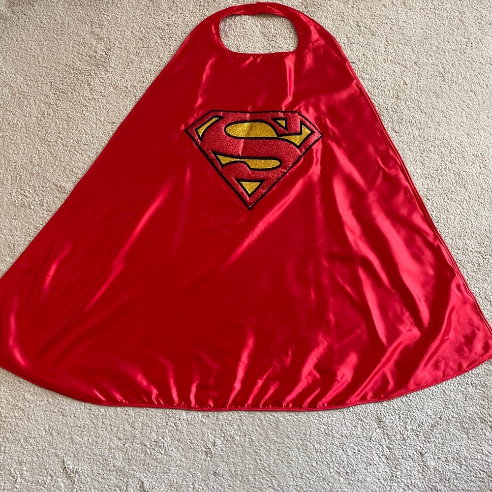Red Kids Superhero Cape with Shield Emblem
